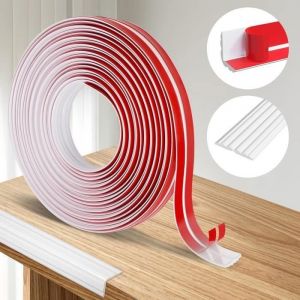 Plinthe Souple Autoadhésive20mm*6m PVC Baguette de Finition AdhesiveMoulure Murale Corniche PlafondProtection dangles et