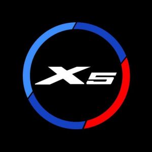 D&eacute;coration v&eacute;hiculeLumi&egrave;re de porte de voiture avec logo de BMW E53 E70 F15 G05 X5projecteur Laser HD LED- 2x For X5[B]