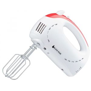 Batteur &agrave; main - 5 vitesses - Fonction turbo + 2 crochets + 2 fouets - Blackpear BMM1001