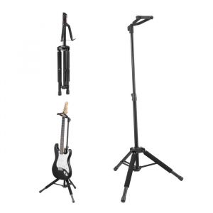 Support de Guitare Sur Pied-VEVOR-Charge 15 kg-Support &agrave; Tr&eacute;pied pour Guitare Acoustique &Eacute;lectrique Basse Classique