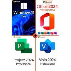 MEGA PACK Windows 11 Pro + Office 2024 + Visio 2024 + Project 2024  T&eacute;l&eacute;chargement  Envoi Rapide