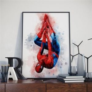 Toile D&eacute;corative - Marvel - Spiderman - 30x42cm - Support en Toile - Cadeau Id&eacute;al
