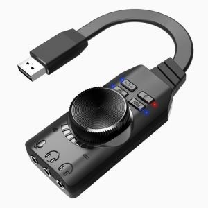 Carte Son Externe Adaptateur USB Audio Jack 35mm Canal 7.1 virtuel Carte Son Stro Externe pour casque dordinateur portable YYV