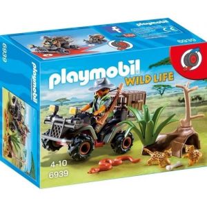 Figurine - PLAYMOBIL - 6939 - Braconnier avec Quad - 4 &agrave; 10 ans - Plastique