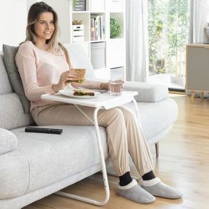 Table Pliante dappoint Portable Table Pliante pour Ordinateur Table réglable en Hauteur Table Pliante pour Chambre