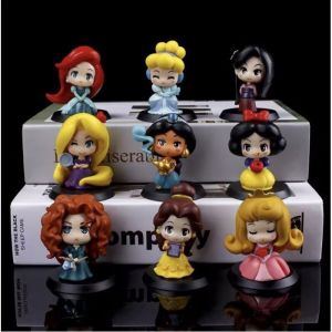 Lot de 9 mini figurines de princesses Disney. Id&eacute;ales pour la d&eacute;coration les jeux ou comme cadeau danniversaire  en PVC