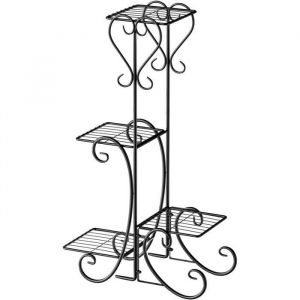 Etagere pour Plantes Porte Plante Support Pot de Fleur Étagère à 4 étages en métal pour Pots de Fleurs - pour intérieur [288]