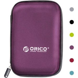 Étui de Protection Disque Dur Externe Étanche 2.5 pour Organiser Les HDD SSD 2.5 Pouces et Les Accessoires InformatiquesViolet