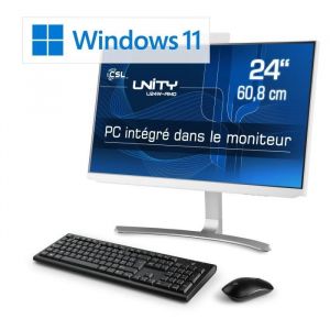 PC tout-en-un CSL Unity U24W-AMD - 3200G - 500 Go - 8 Go RAM - Win 11 Famille (FR)