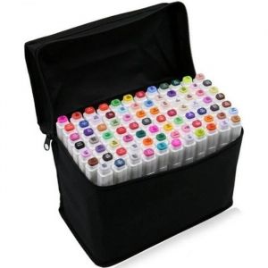 Set de marqueurs LCC&reg; 80 pi&egrave;ces Couleurs riches Mod&egrave;le &agrave; double extr&eacute;mit&eacute;