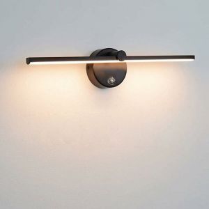 Lampes pour Miroir LED Dimmable avec Interrupteur Applique Salle de Bain Rotative &agrave; 300&deg; LED 8W 4000K Lampe Miroir Salle