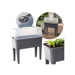 Grande table de serre avec couvercle serre domestique bac de culture avec ventilation 76x38x83 cm