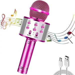 Micro Karaoke Enfant Micro Sans Fil micro enfant pour chanter fille pour FêTe Chanter IdéE Cadeau De NoëL Anniversaire