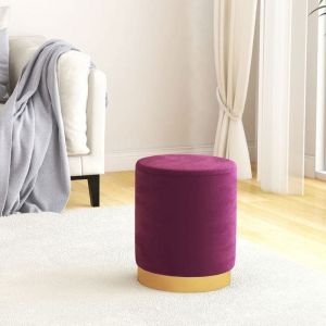 SOLDES dAutomneTabouret de rangement - Petit Banc Salon pour chambre - rond Violet Velours 31 x 37 cm - 31x37cm 945