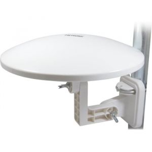 Antenne Ext&eacute;rieure omnidirectionnelle amplifi&eacute;e 36 dB- Id&eacute;al Camping-car et caravane Blanche TNT - Compatible Full HD - 4K.[Q38]