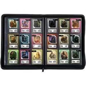 Album Premium 360 cartes &agrave; collectionner - Konix - 9 pochettes 63 x 88 mm par page - Magic The Gathering Pok&eacute;mon Yu-Gi-Oh! - Noir