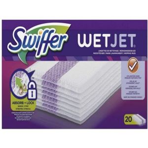 Swiffer WetJet Balai Spray Recharges Lingettes Pour Tous Types De Sols Lot de 2 (2 X 20 = 40 Pi&egrave;ces) carrelage