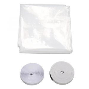 SURENHAP Film disolation de fen&ecirc;tre dhiver Film isolant pour fen&ecirc;tre int&eacute;rieure adh&eacute;sif arri&egrave;re attaches &agrave; boucle parfum soin