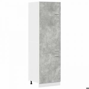 Soldes FlottantsArmoire r&eacute;frig&eacute;r&eacute;e 1 PCS - Cabinet/Meuble bas de cuisine -Lyon Gris b&eacute;ton 60x57x207cm Bois ding&eacute;nierie 2580769