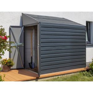 Abri de jardin adossé Arrow 1,24x2,03x2,08m, Anthracite Dancover Abris de jardin