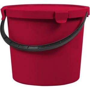 Serpillere - Lavette - Tete Balai Espagnol - Seau avec couvercle rouge 10l Berry 6079 Plast Team