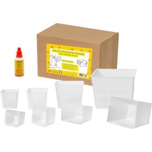 AlcoFermBrew Lot de 30 moules à fromage - Moule à fromage carré Moule à fromage en plastique pour fromage à pâte molle Présure