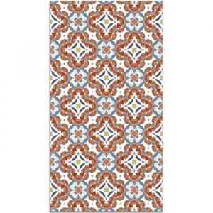 Tapis Vinyle Panorama Hydraulique Oriental Original 40x80 cm - Tapis pour Cuisine Bureau et Salon en PVC