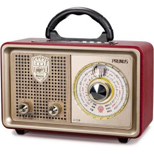 Radio PortableJ-110 Poste Radio Vintage Bluetooth FM/AM/(MW)/SWDesign en Bois Classique Radio BluetoothRadio Vintage Retro Prise