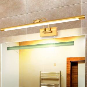 Applique Murale 8WMétal Miroir Salle de Bains Lumière LED avec tête de Lampe Pivotante et Interrupteur pour Chambre Intérieur