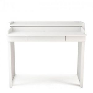 Console Bureau Extensible - PARIS PRIX - Lana - Blanc - Contemporain - Design