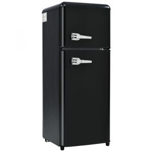 Réfrigérateur classic 92 L - avec réfrigérateur-congélateur - Classe D - LED intérieure - 106 cm de hauteur - Noir
