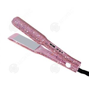 INN Lisseur cheveux 26x3cm lisseur de cheveux de luxe à diamant plaque de lissage pour cheveux lisseur ceramic rose rouleaux