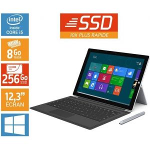 Ordinateur portable - Microsoft - 12 Surface Pro 3 - Intel Core i5 - RAM 8Go - SSD 256Go - Windows 8.1 Pro - Reconditionné