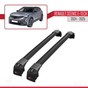 Barres de toit - ACE-2 - Renault Scenic E-Tech 2024-2025 - Aluminium - Noir - 2 Barres