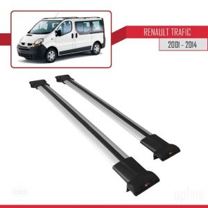 Barres de toit - FLY - Renault Trafic 2001-2014 - Aluminium - Gris - Charge utile < 300 kg