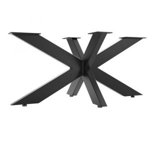 SOTECH Châssis de table SPIDER / Pieds de table lourds en acier noir / Montage facile / Tables de salle à manger 430 x 980 x 580 mm