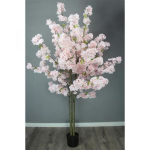 Plante artificielle Cerisier Fleur de cerisier Artificiel Arbre Artificiel Fleur de Cerisier Plante dintérieur (Rose 160 cm)