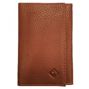 Porte carte papier voiture + &eacute;tui Carte RFID carte grise permis identit&eacute; assurance 3 volets compact cuir LOLUNA&reg; (Marron)