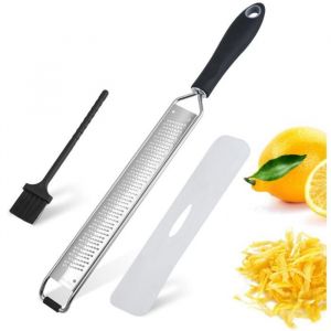 R&acirc;pe Zesteur Citron Agrumes Fromage en inox - Ergonomique et anti-d&eacute;rapant - Rape a fromage multifonction - Rape a gingembre Onglet