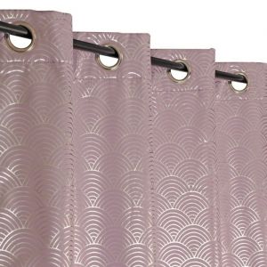 Rideau thermique occultant lilas motifs arc-en-ciel 140x240 cm à œillets prêt à poser de Dylrev