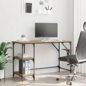 Bureau - rehausse bureau Vidaxl Bureau Ch&ecirc;ne artisanal 120 x 50 x 75 cm Bois ding&eacute;nierie