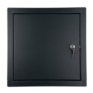 Trappe de Visite 60x60cm pour Inspection - en M&eacute;tal pour Inspection Montage Horizontal et Vertical - Graphite avec Serrure ADGO