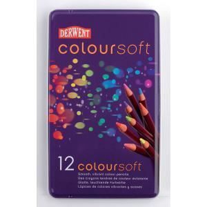 Crayons de couleur - Derwent - Coloursoft - Lot de 12 - Douceur - Assortis