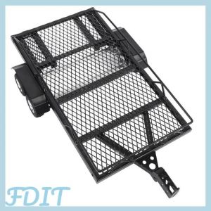 Remorque &agrave; Plat en M&eacute;tal avec Accroc Crochet Kit de Remorque Plate-forme en M&eacute;tal &agrave; Deux Essieux en pour Robuste RC