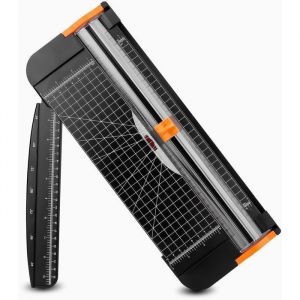 Massicot A4 - Professionnel - 12 Pouces - Syst&egrave;me de s&eacute;curit&eacute; - Lame rempla&ccedil;able - Noir