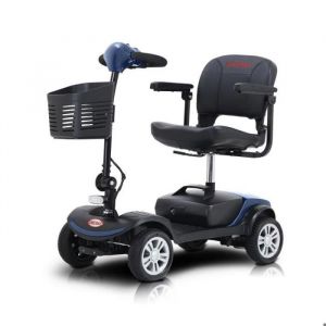 S1 SPORT Scooter électrique 4 roues 300W Siège pivotant 360° 25km Batterie Plomb 12AH Mobilité pour réduite et seniors -Bleu