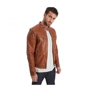 Blouson en cuir homme Daytona Ref 54130 Cognac