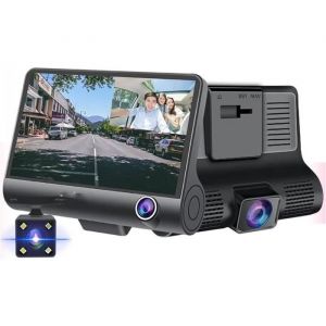 Cam&eacute;ra Embarqu&eacute;e Avant et Arri&egrave;re Dashcam Voiture Dvrs 4 Pouces cam&eacute;ra de Voiture 1080P enregistreur Automatique Dash Cam 3 Ob[578]