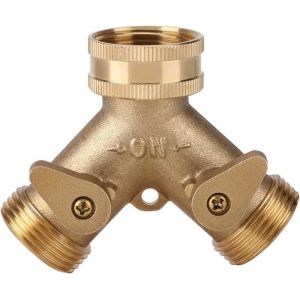 3/4 Connecteur Robinet Y Forme Raccord Robinet Tuyau Adaptateur de Robinet 2 Voies en Laiton Tuyau Adaptateur Col de Cygne