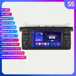 4G+64G Android AutoRadio for BMW 3 Series E46 M3 1998-2001 2002 2003 2004 2005 2Din Multimedia Video Player DSP Carplay